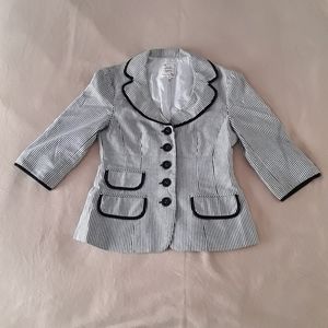 Nanette Lepore Striped Fitted Blazer